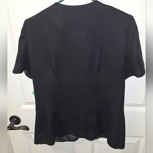 A Leslie Fay maxi skirt and top set in a size 12. Black/ white small polka dots. - Picture 6 of 9